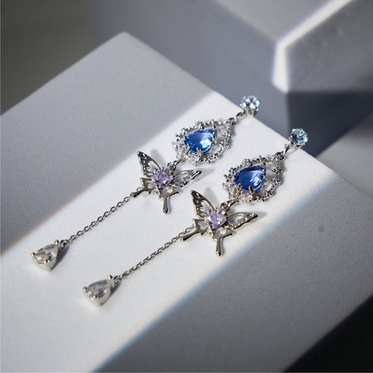Blue Ocean Butterfly Korean Dainty Style Earrings - 2 Colors