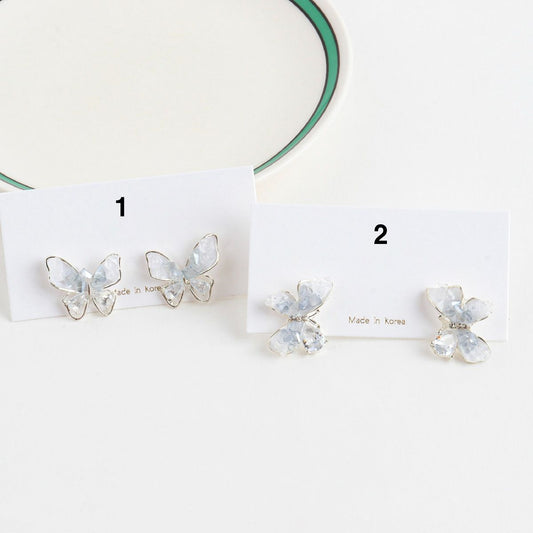 Pastel Purple Magic Cute Butterfly Stud Earrings
