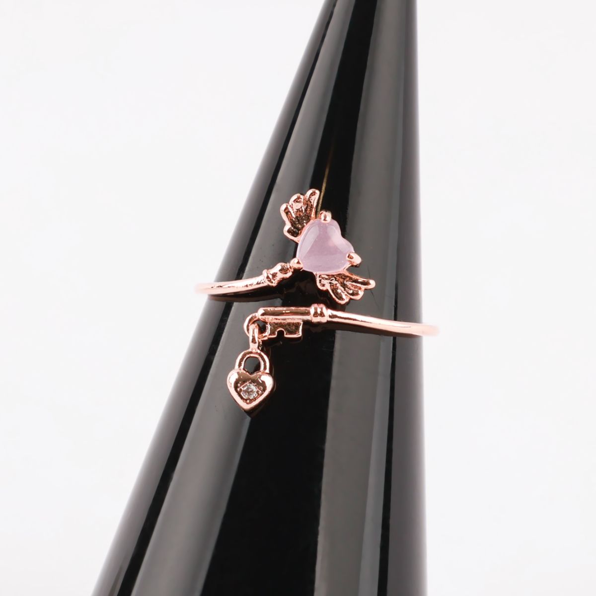 Angel Heart Drop Cute Adjustable Ring Made in Korea - 2 Colors