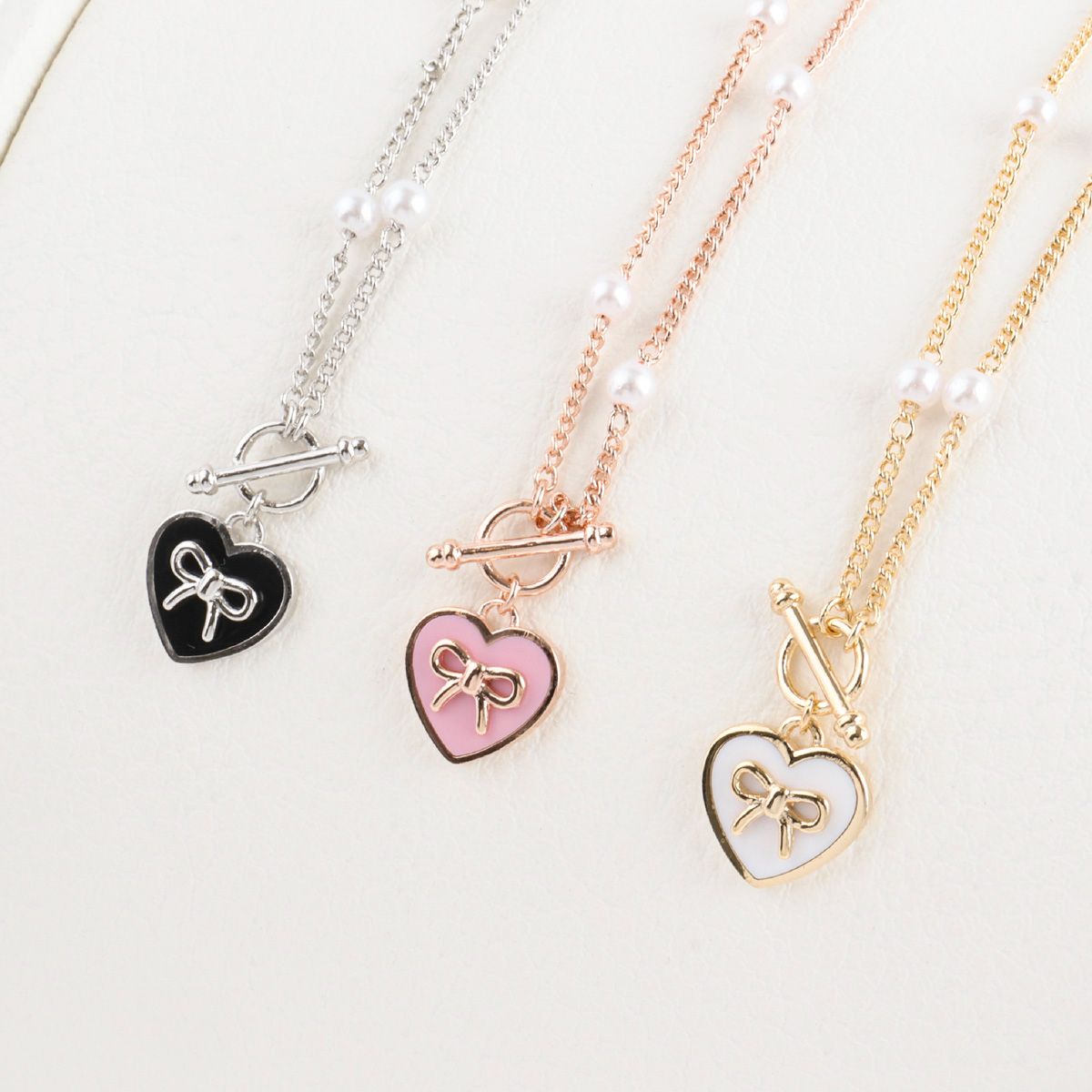 Heart Ribbon Charm Dainty Style Korean Bracelet - 2 Colors
