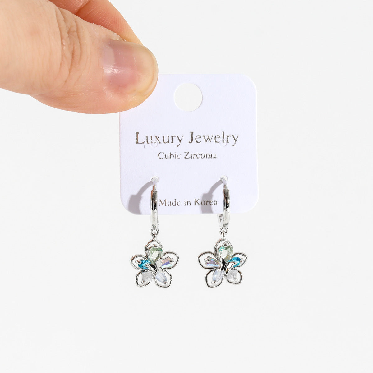 Sakura Flower Hoop Earrings - 2 colors