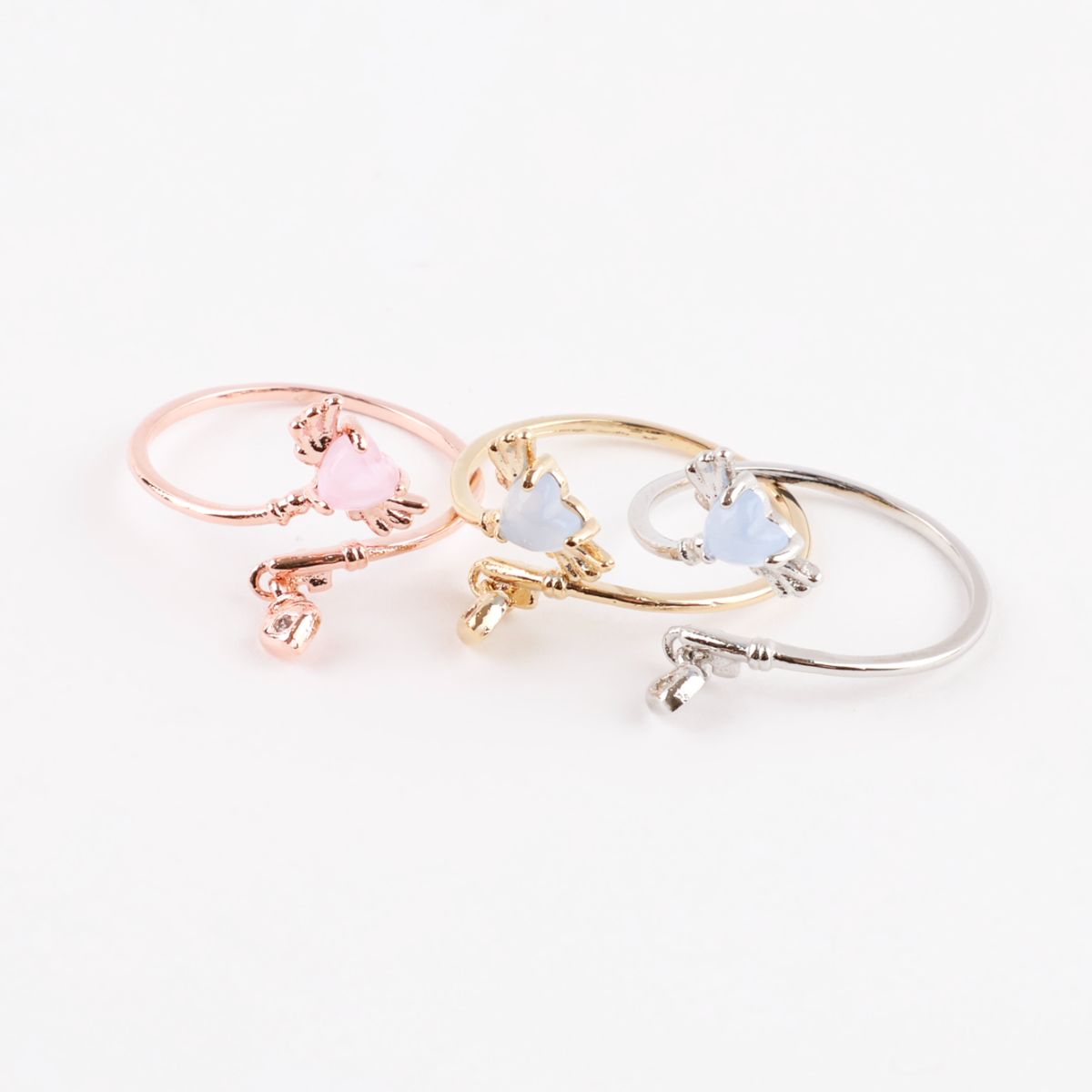 Angel Heart Drop Cute Adjustable Ring Made in Korea - 2 Colors