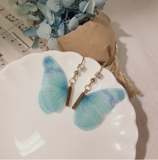 Blue Mystical Butterfly Earrings