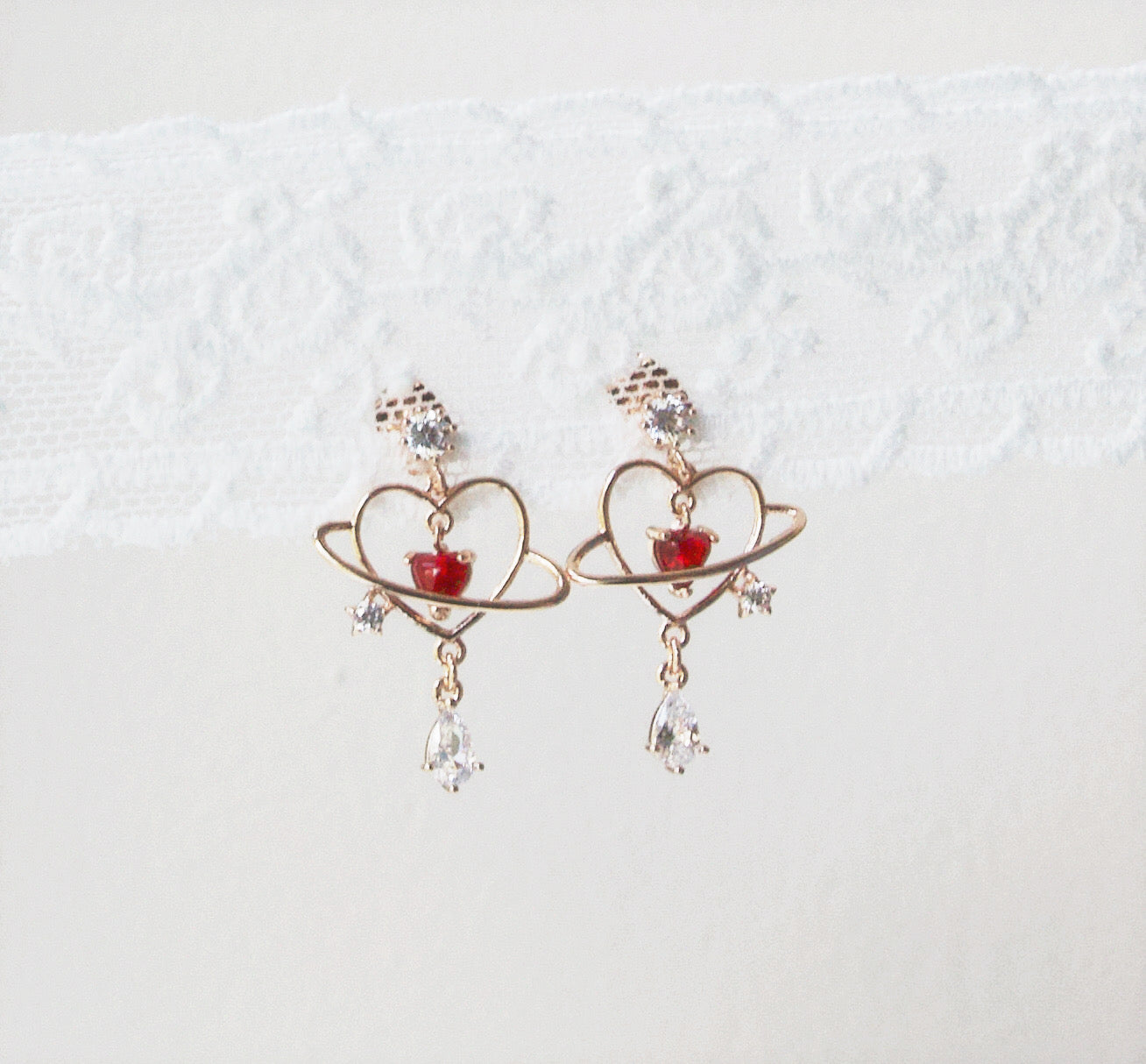 Cute Love Heart Sailor Moon Korean Dangle Earrings