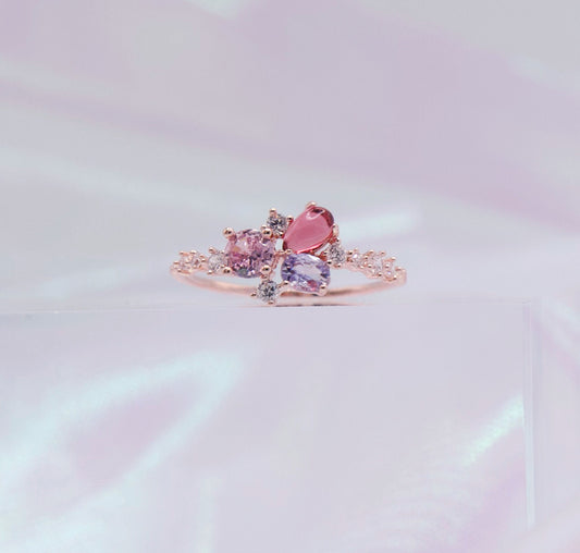 Korean Red Crystal Ring